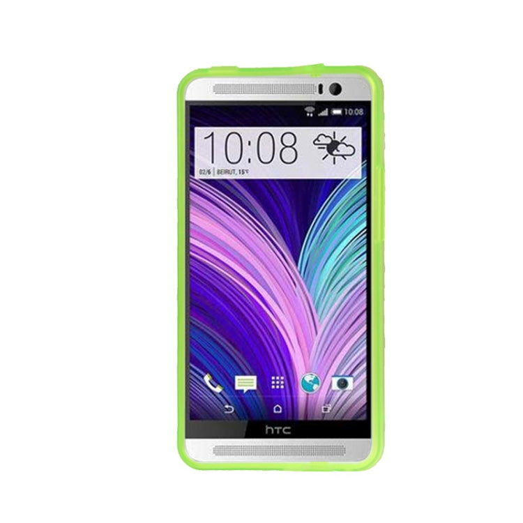 Transparent Plastic + Fluorescent Effect TPU Frame Case for HTC One M7