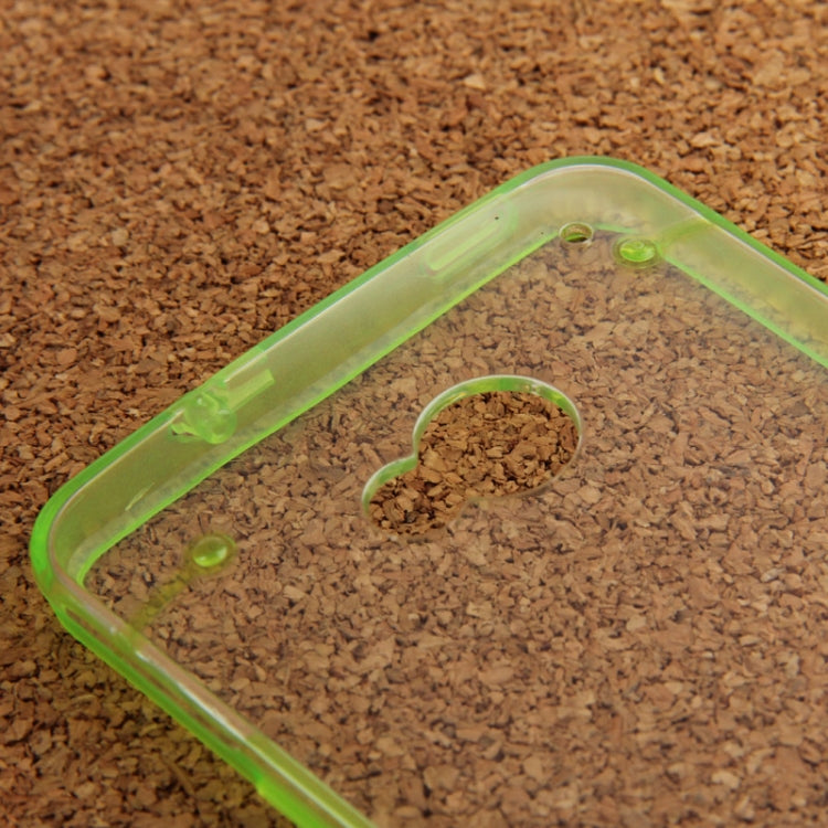 Transparent Plastic + Fluorescent Effect TPU Frame Case for HTC One M7