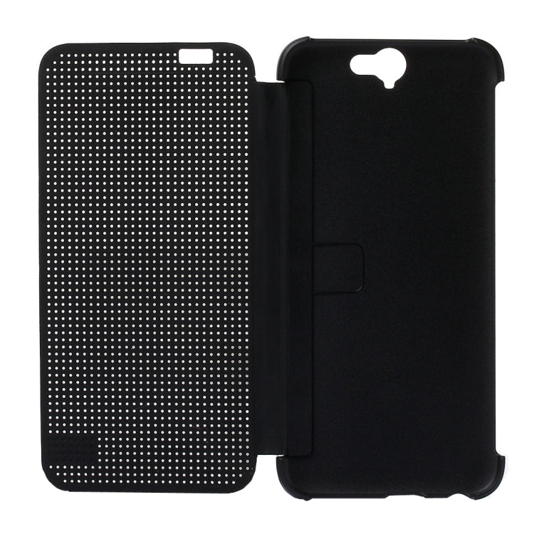 For HTC One A9 Mesh Horizontal Flip Silicon + PC Hard Case with Sleep / Wake-up Function