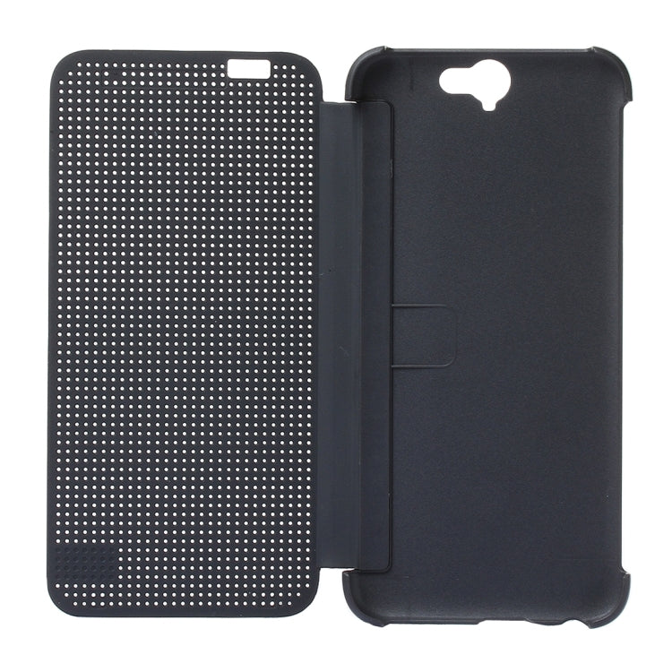 For HTC One A9 Mesh Horizontal Flip Silicon + PC Hard Case with Sleep / Wake-up Function