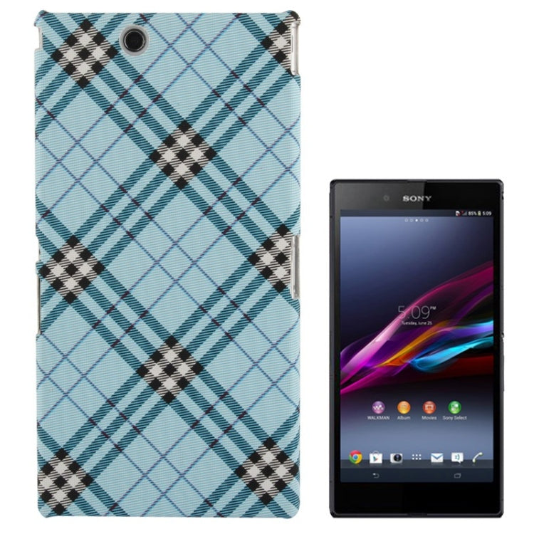 Fabric Grid Texture Skinning Plastic Case for Sony Xperia Z Ultra / XL39H