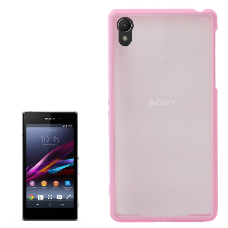 Transparent Plastic + TPU Frame Case for Sony Xperia Z1 / L39h