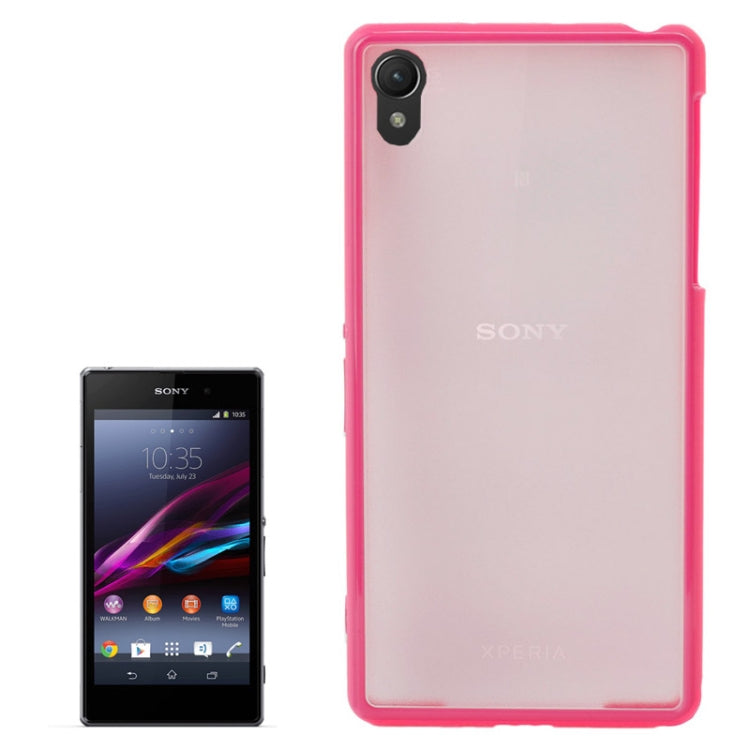 Transparent Plastic + TPU Frame Case for Sony Xperia Z1 / L39h