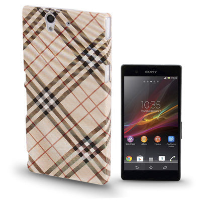 Gird Pattern Plastic Case for Sony Xperia Z / L36H / C6603