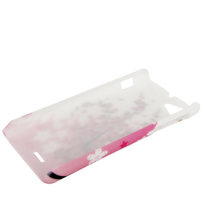 Cherry Blossom Pattern Plastic Protective Case for Sony Xperia J / ST26i