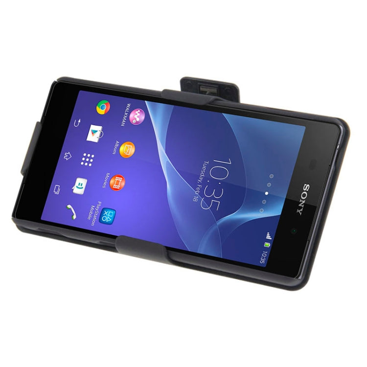 Plastic Case with 360 Degree Rotating Clip and Holder for Sony Xperia M2 / S50h(Black)
