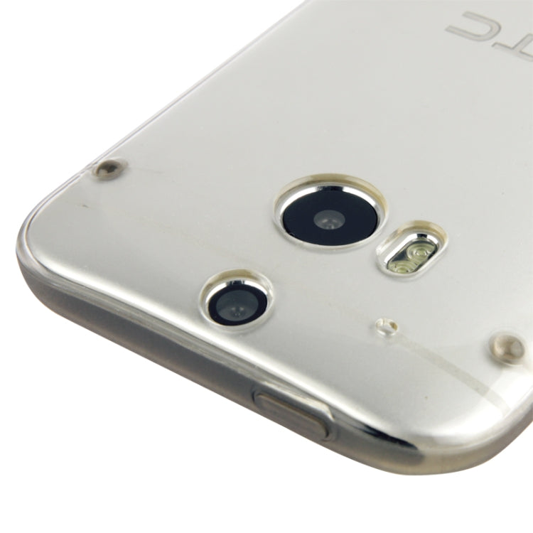 Transparent Plastic + Fluorescent Effect TPU Frame Case for HTC One / M8