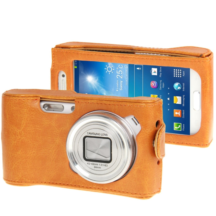 Vertical Flip Button Leather Case for Galaxy S IV Zoom / C1010