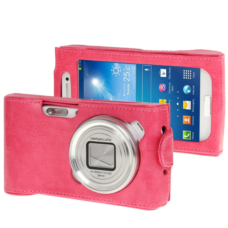 Vertical Flip Button Leather Case for Galaxy S IV Zoom / C1010