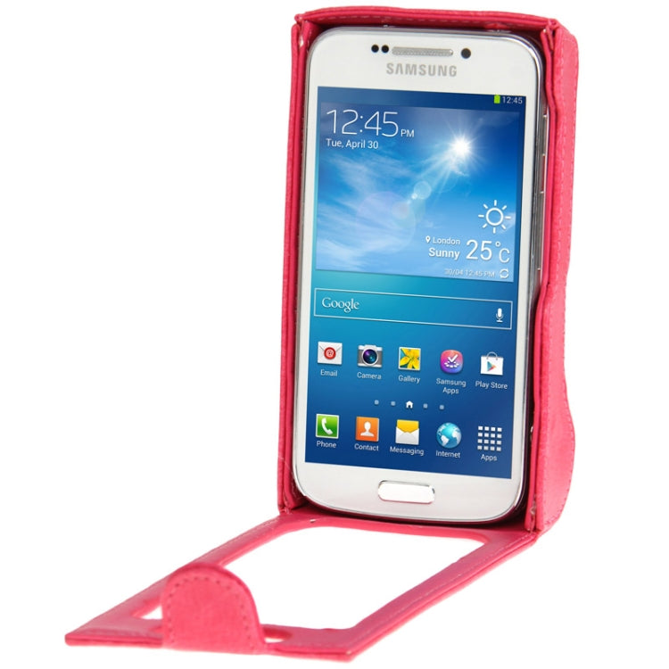 Vertical Flip Button Leather Case for Galaxy S IV Zoom / C1010