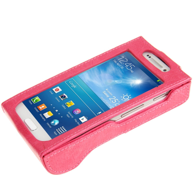 Vertical Flip Button Leather Case for Galaxy S IV Zoom / C1010