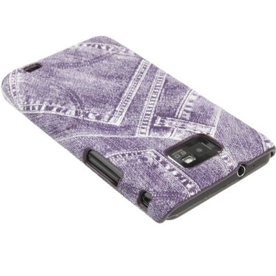 Jeans Style Skinning Plastic Case for Galaxy S II / i9100(Purple)
