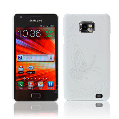 Plastic Case with a Butterfly Pattern for Galaxy S II / i9100(White)