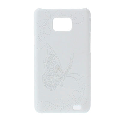 Plastic Case with a Butterfly Pattern for Galaxy S II / i9100(White)