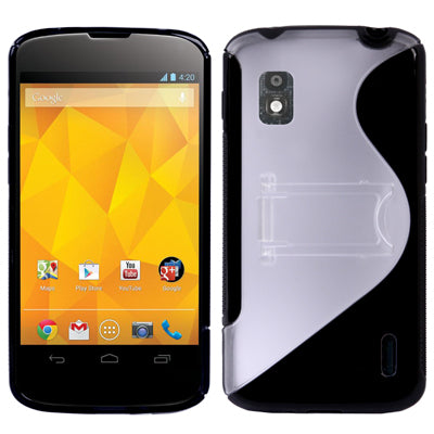 S Line Plastic Case with Holder for LG Nexus 4 / E960