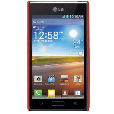 Butterfly Pattern Plastic Case for LG Optimus L7 / P705 (Scarlet Red)