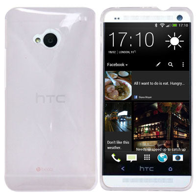 Pure Colour Smooth Ultrathin Translucent Plastic Case for HTC One / M7