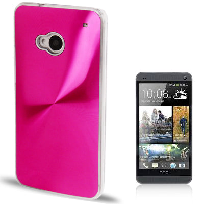 CD Texture Metal Paste Skin Crystal Case for HTC One / M7