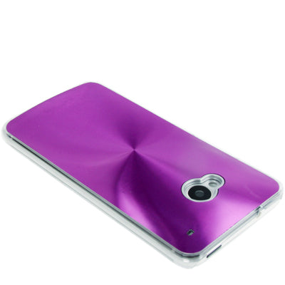 CD Texture Metal Paste Skin Crystal Case for HTC One / M7