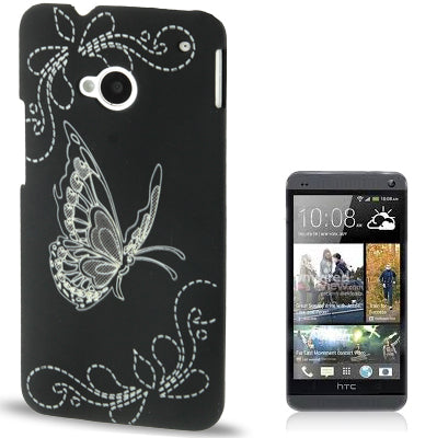 Butterfly Pattern Frosted Plastic Case for HTC One / M7