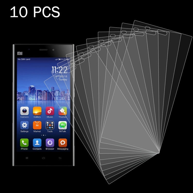 10 PCS for Xiaomi Mi 3 0.26mm 9H Surface Hardness 2.5D Explosion-proof Tempered Glass Screen Film