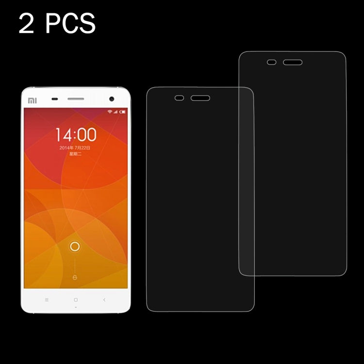 2 PCS for Xiaomi Mi 4 0.26mm 9H Surface Hardness 2.5D Explosion-proof Tempered Glass Screen Film