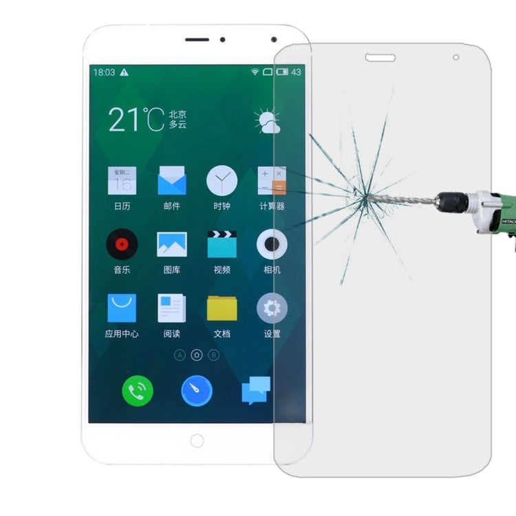 100 PCS for Meizu MX4 0.26mm 9H+ Surface Hardness 2.5D Explosion-proof Tempered Glass Film
