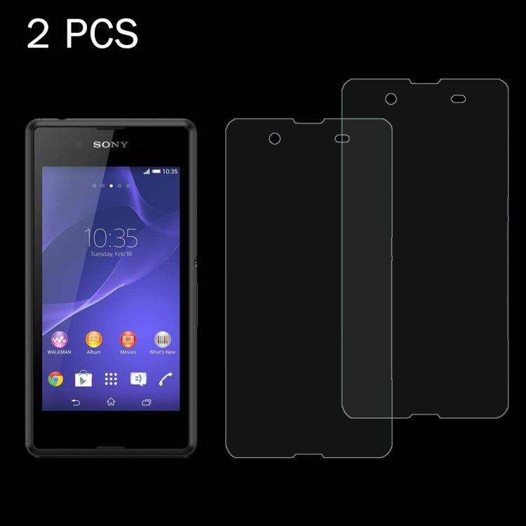2 PCS for Sony Xperia E3 0.26mm 9H Surface Hardness 2.5D Explosion-proof Tempered Glass Screen Film