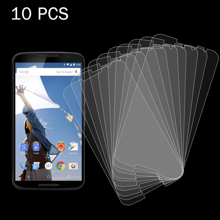 10 PCS for Google Nexus 6 0.26mm 9H Surface Hardness 2.5D Explosion-proof Tempered Glass Screen Film