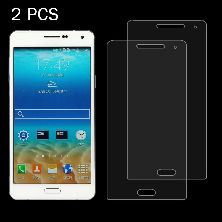 2PCS for Galaxy A7 0.26mm 9H+ Surface Hardness 2.5D Explosion-proof Tempered Glass Film