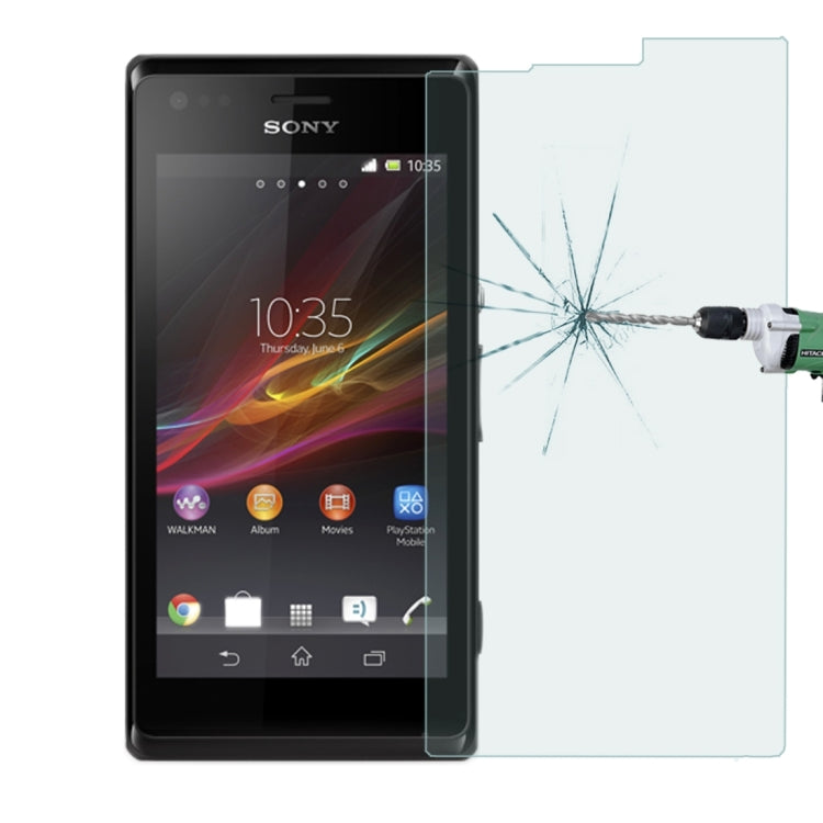 100 PCS for Sony Xperia M 0.26mm 9H+ Surface Hardness 2.5D Explosion-proof Tempered Glass Film