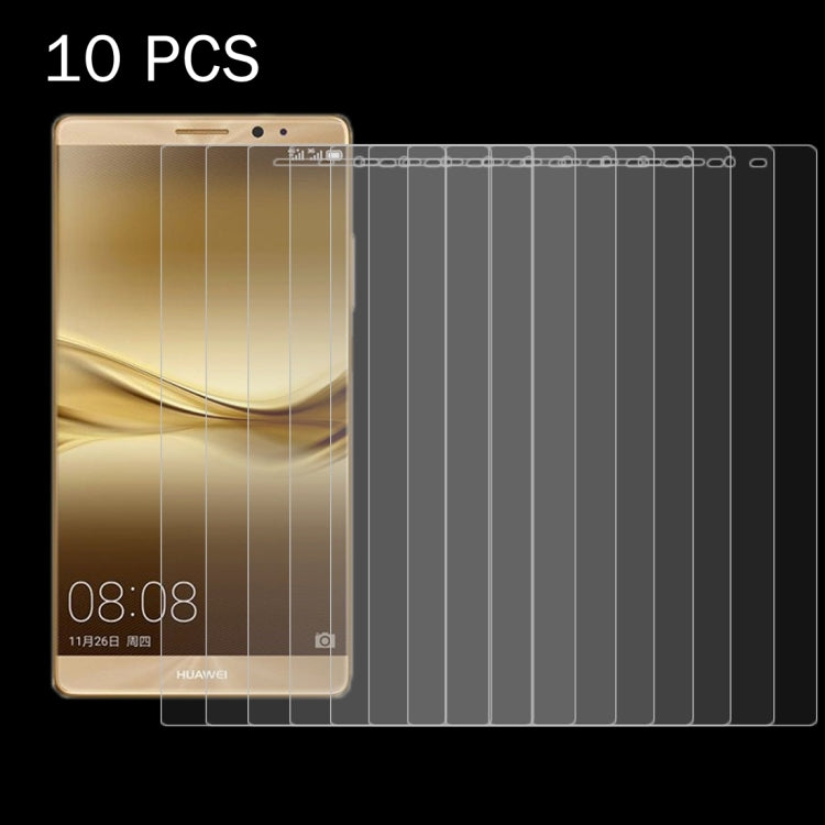 10 PCS for Huawei Mate 8 0.26mm 9H+ Surface Hardness 2.5D Curved Explosion-proof Tempered Glass Film