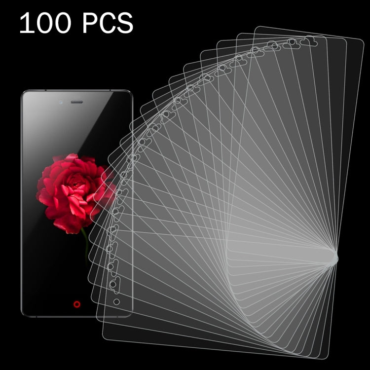 100 PCS 0.26mm 9H Surface Hardness 2.5D Explosion-proof Tempered Glass Screen Film for ZTE Nubia Z9 Mini