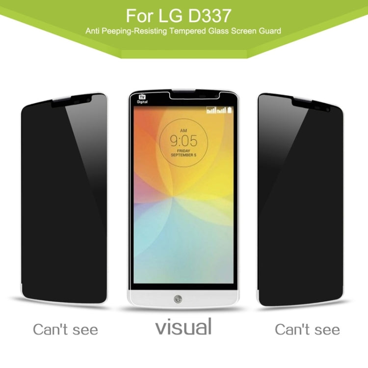 0.33mm 2.5D Privacy Anti Glare Explosion-proof Tempered Glass Film for LG L Prime / D337