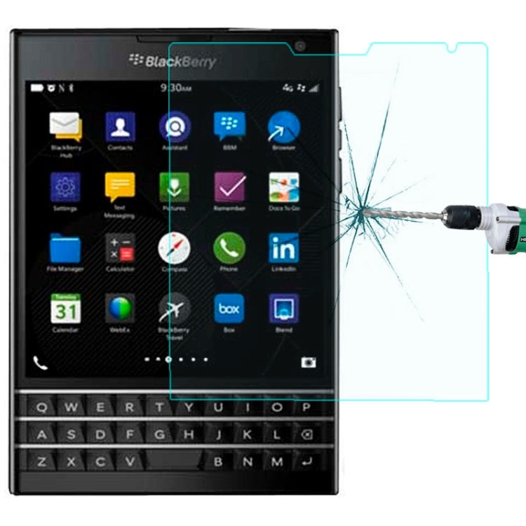 0.3mm 9H+ Surface Hardness 2.5D Explosion-proof Tempered Glass Film for Blackberry Passport / Q30