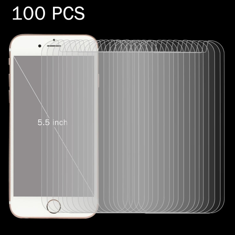 100 PCS 0.26mm 9H Surface Hardness 2.5D Explosion-proof Tempered Glass Screen Film for 5.5 inch Mobile Phones