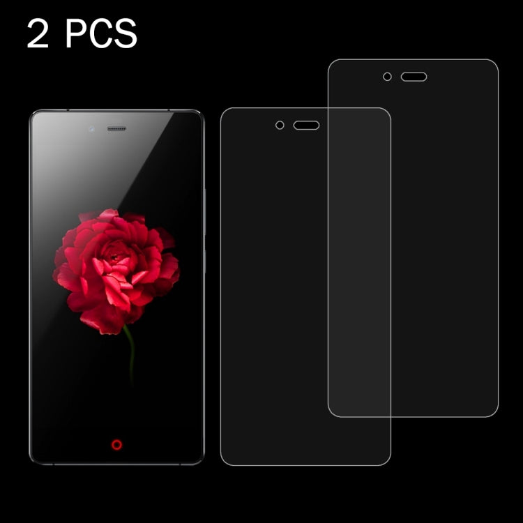 2 PCS for ZTE Nubia Z9 Max 0.26mm 9H Surface Hardness 2.5D Explosion-proof Tempered Glass Screen Film