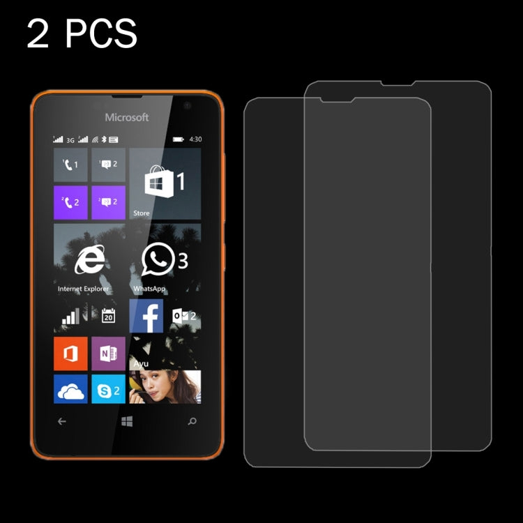 2PCS for Microsoft Lumia 430 0.26mm 9H+ Surface Hardness 2.5D Explosion-proof Tempered Glass Film