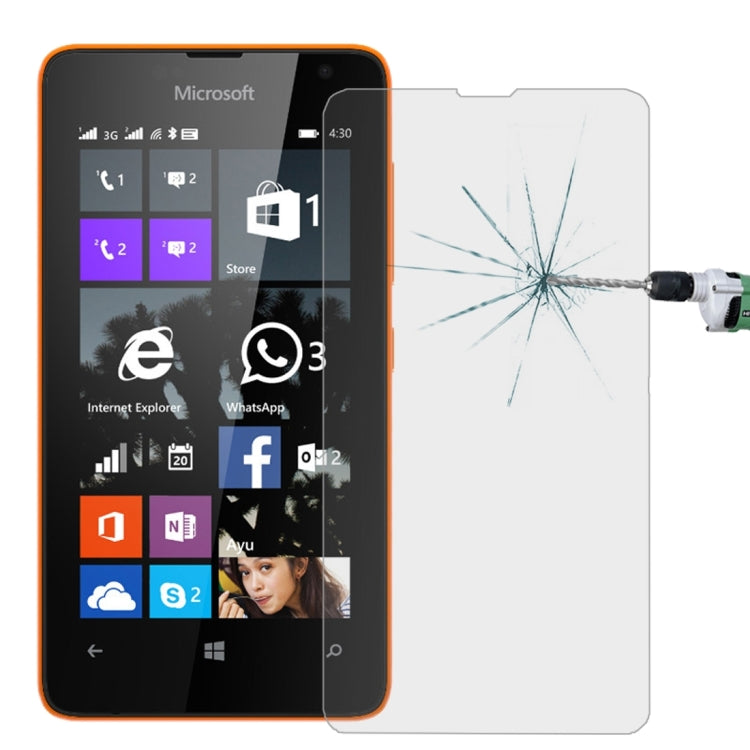 100 PCS for Microsoft Lumia 430 0.26mm 9H+ Surface Hardness 2.5D Explosion-proof Tempered Glass Film