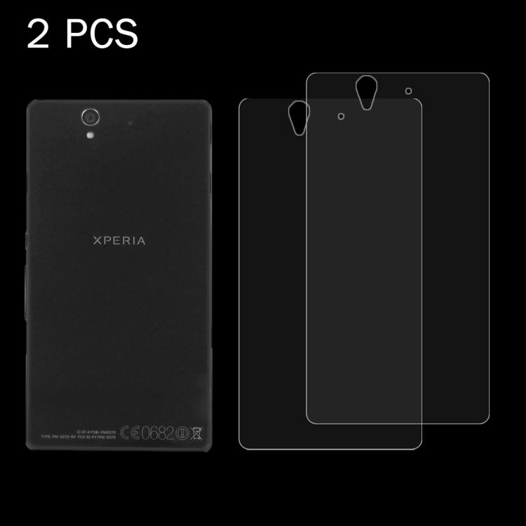 2 PCS for Sony Xperia Z / L36h 0.26mm 9H Surface Hardness 2.5D Explosion-proof Back Tempered Glass Film