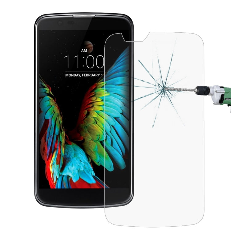 100 PCS for LG K10 0.26mm 9H Surface Hardness 2.5D Explosion-proof Tempered Glass Screen Film