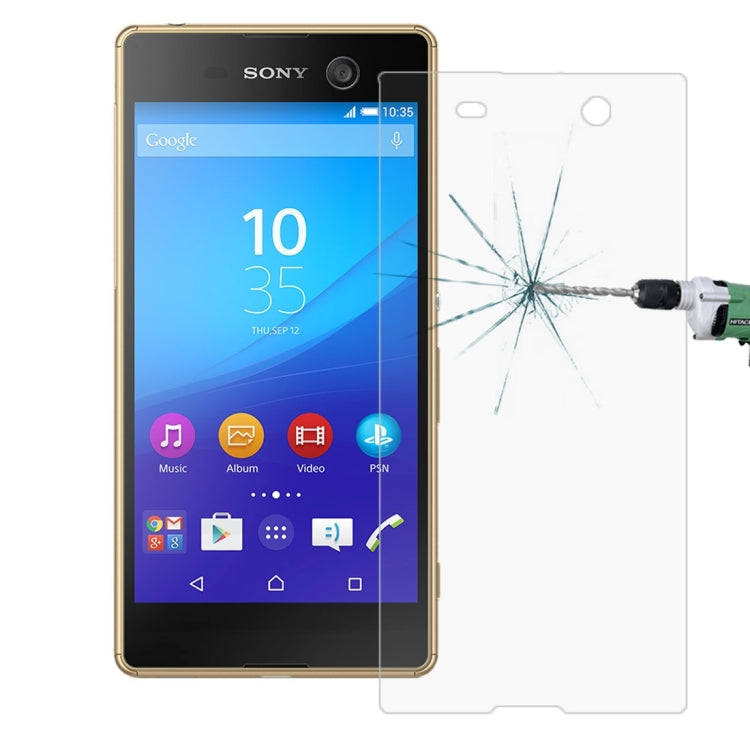 100 PCS for Sony Xperia M5 0.26mm 9H Surface Hardness 2.5D Explosion-proof Tempered Glass Screen Film