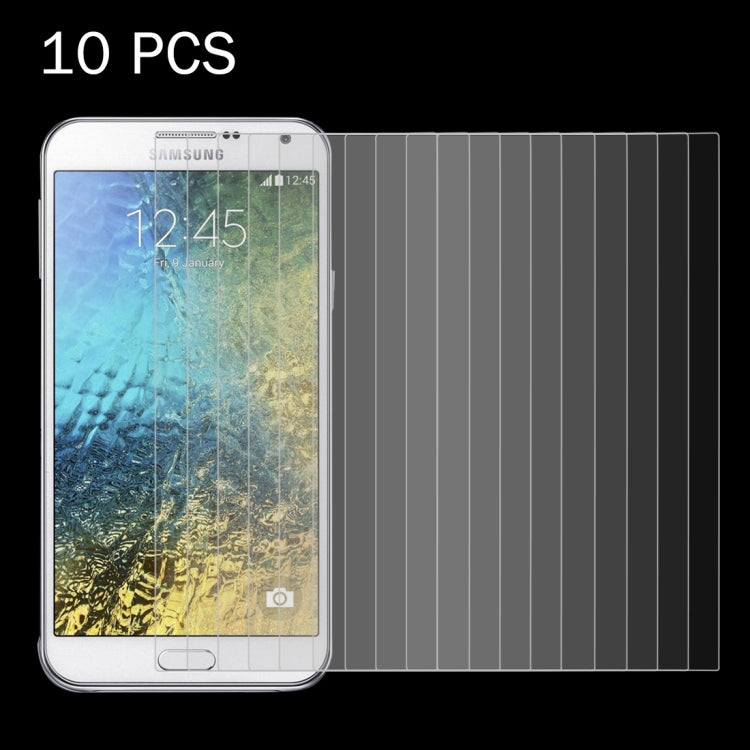 10 PCS for Galaxy E7 / E700 0.26mm 9H Surface Hardness 2.5D Explosion-proof Tempered Glass Screen Film