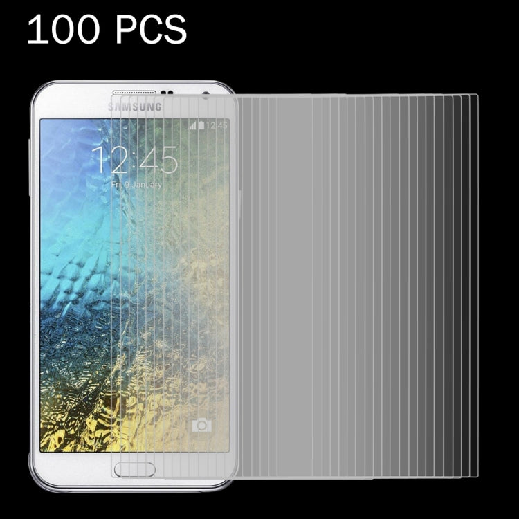 100 PCS for Galaxy E7 / E700 0.26mm 9H Surface Hardness 2.5D Explosion-proof Tempered Glass Screen Film