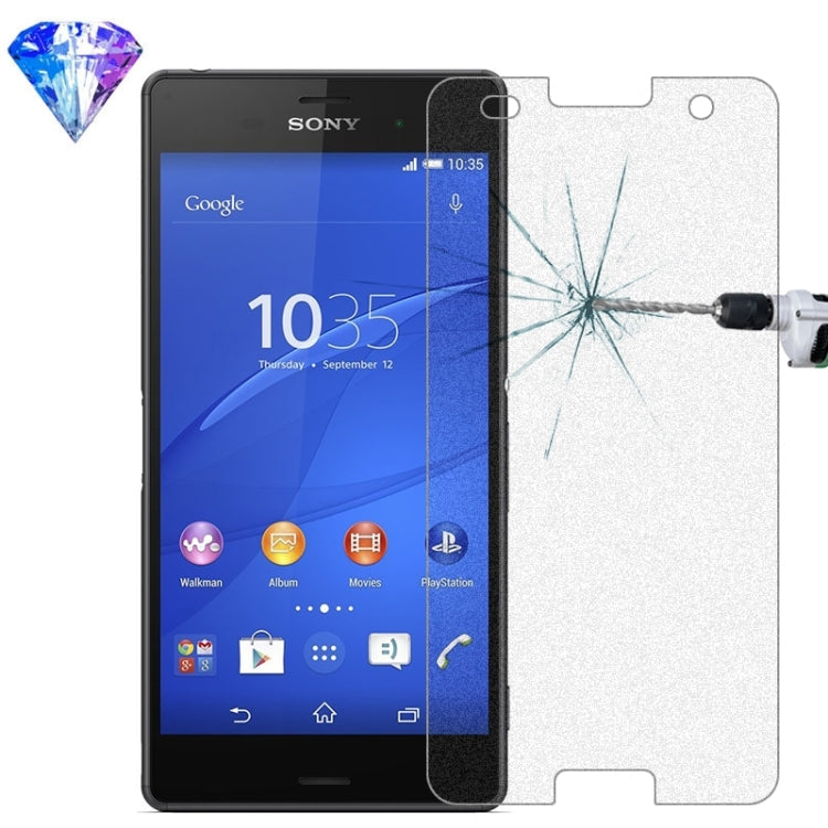 LOPURS Silver Diamond 0.26mm 9H+ Surface Hardness 2.5D Explosion-proof Tempered Glass Film for Sony Xperia Z3