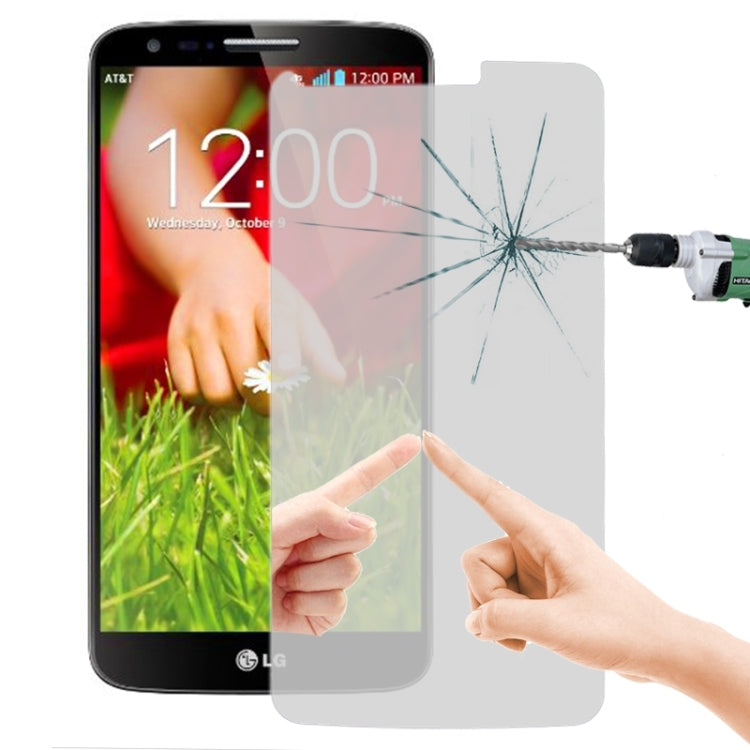 LOPURS Mirror 0.26mm 9H+ Surface Hardness 2.5D Explosion-proof Tempered Glass Film for LG G2