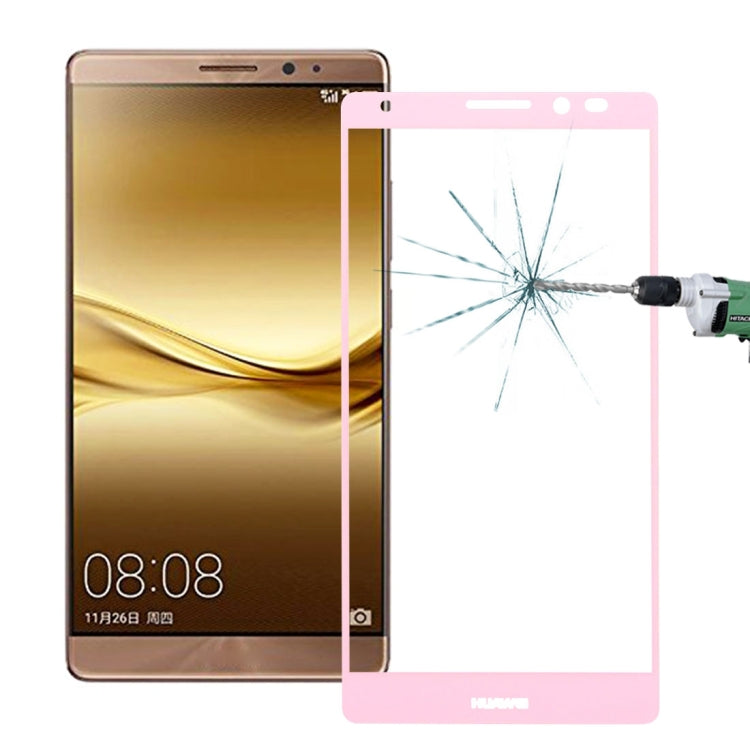 0.26mm 9H Surface Hardness Explosion-proof Colorized Silk-screen Tempered Glass Full Screen Film for Huawei Mate 8