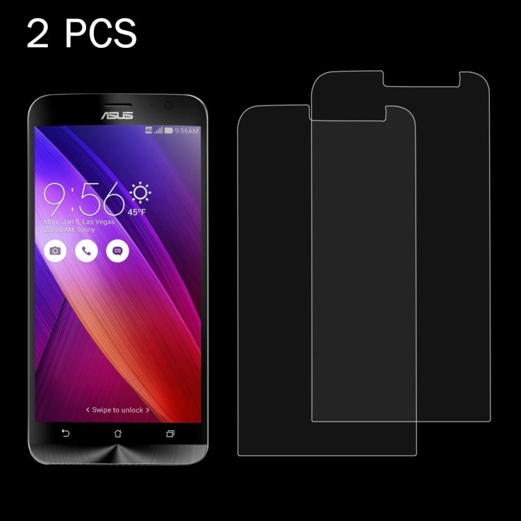 2 PCS for ASUS Zenfone 2 5.5inch ZE550ML / ZE551ML 0.26mm 9H Surface Hardness 2.5D Explosion-proof Tempered Glass Screen Film