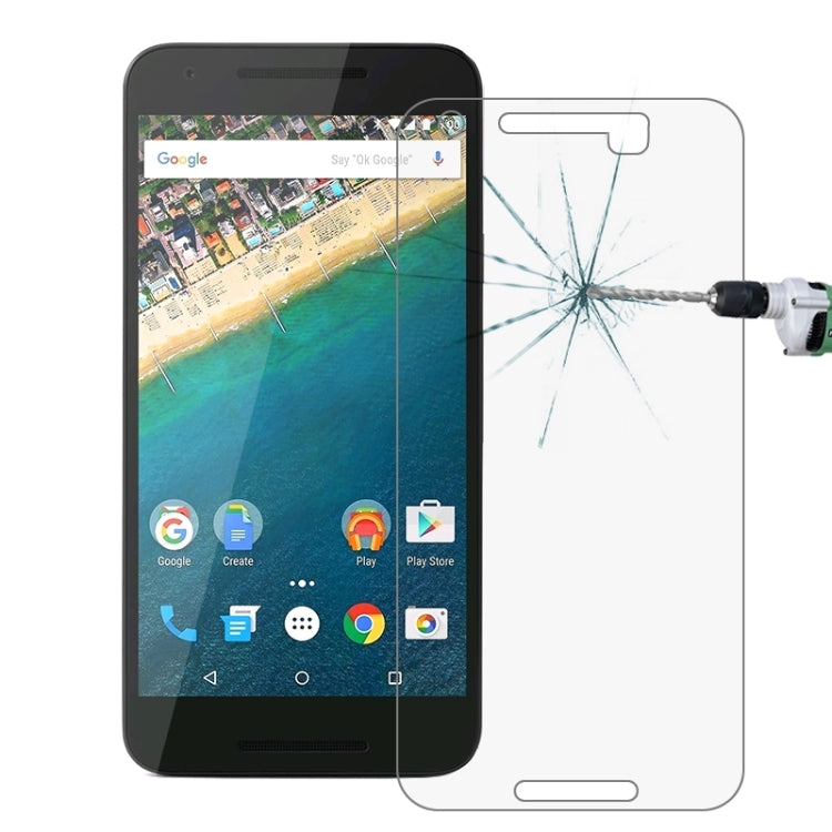 100 PCS for Google Nexus 5X 0.26mm 9H Surface Hardness 2.5D Explosion-proof Tempered Glass Screen Film