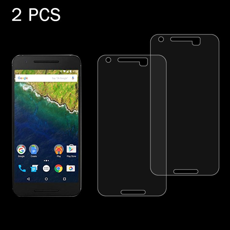 2 PCS for Google Nexus 6P 0.26mm 9H Surface Hardness 2.5D Explosion-proof Tempered Glass Screen Film
